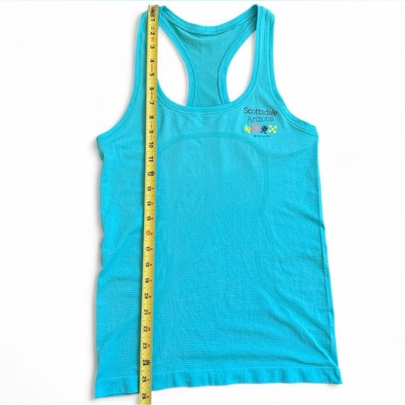 Lululemon Swiftly Tech Racerback Tank Turquoise Scottsdale 10K Tour Top Size 2 - Picture 5 of 6